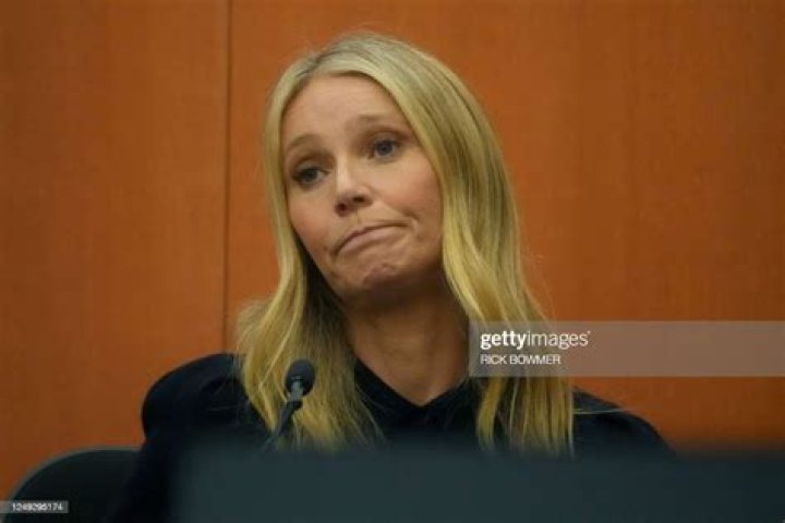 Gwyneth Paltrow testifies during her trial, in Park City, Utah. Paltrow is accused in a lawsuit of crashing into a skier during a 2016 family ski vacation, leaving him with brain damage and four broken ribs Gwyneth Paltrow Skiing Lawsuit, Park City, United States - 22 Mar 2023