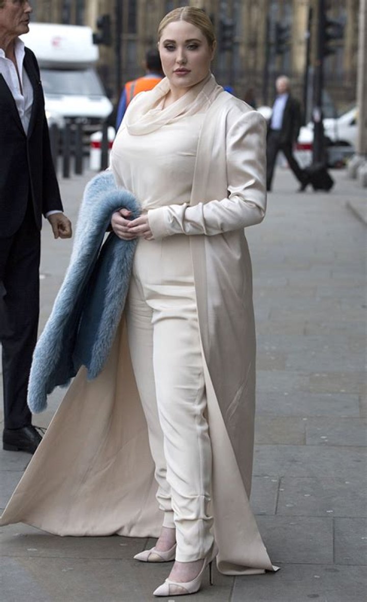 Hayley Hasselhoff in white