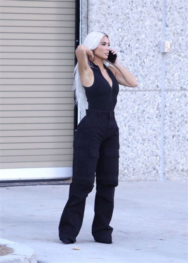 Kim Kardashian in a plunging cutout gown