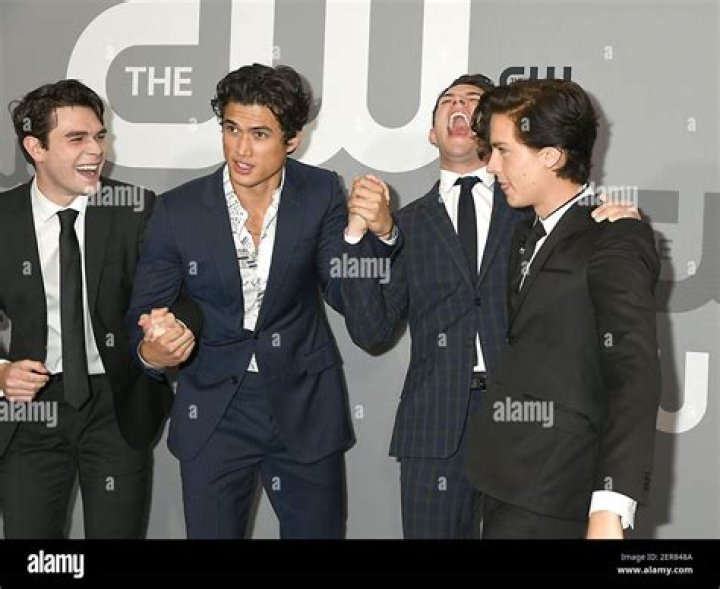 KJ Apa, Charles Melton, Casey Cott and Cole Sprouse The CW Network Upfront Presentation, Arrivals, New York, USA - 17 May 2018