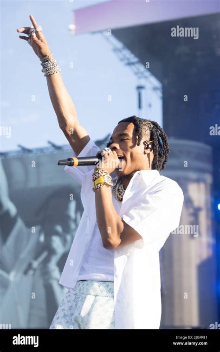 Lil Baby performs at the 2021 Grammys