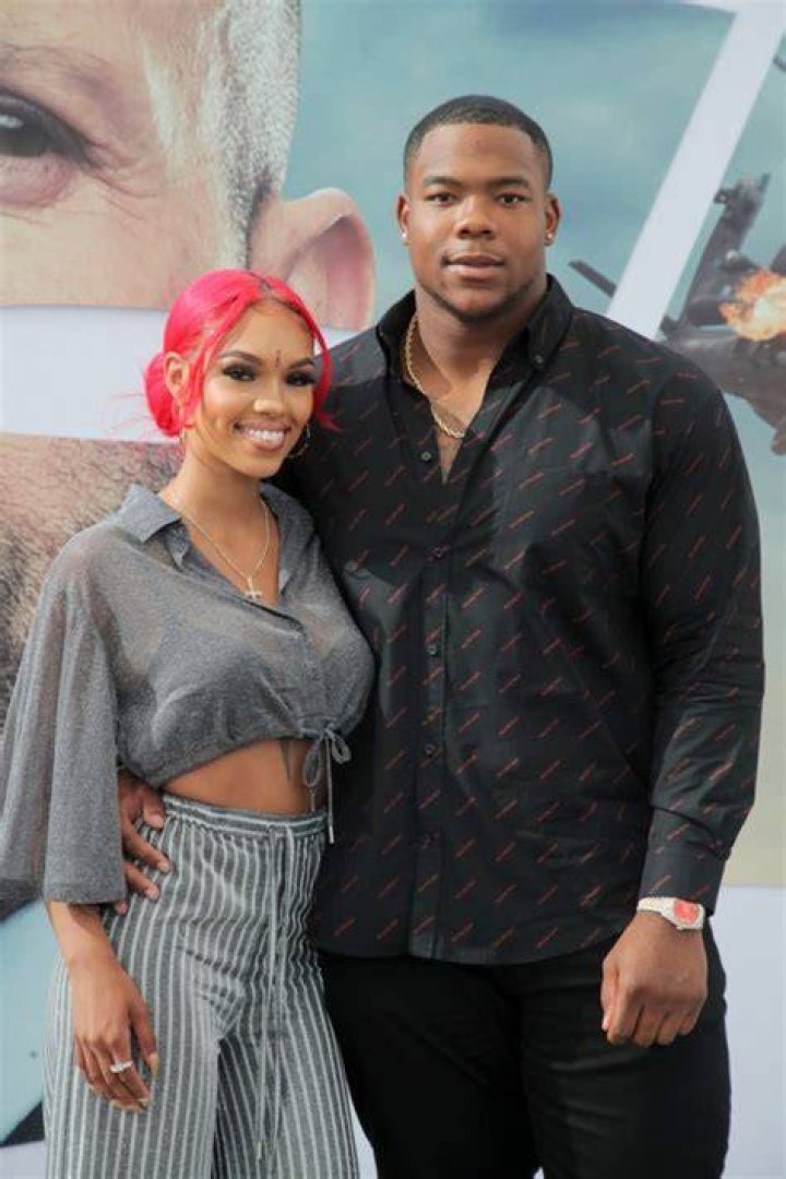 Nakoma Rutledge and Daron Payne at the Hobbs & Shaw&rsquo; film world premiere in Hollywood