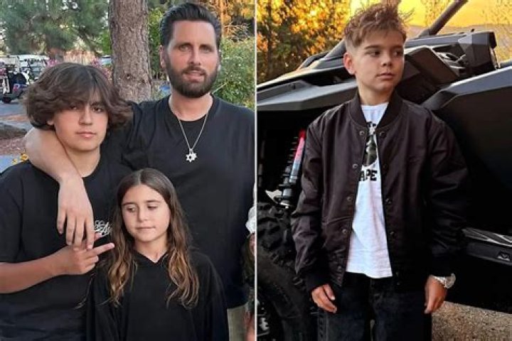Scott Disick With Mason & Penelope
